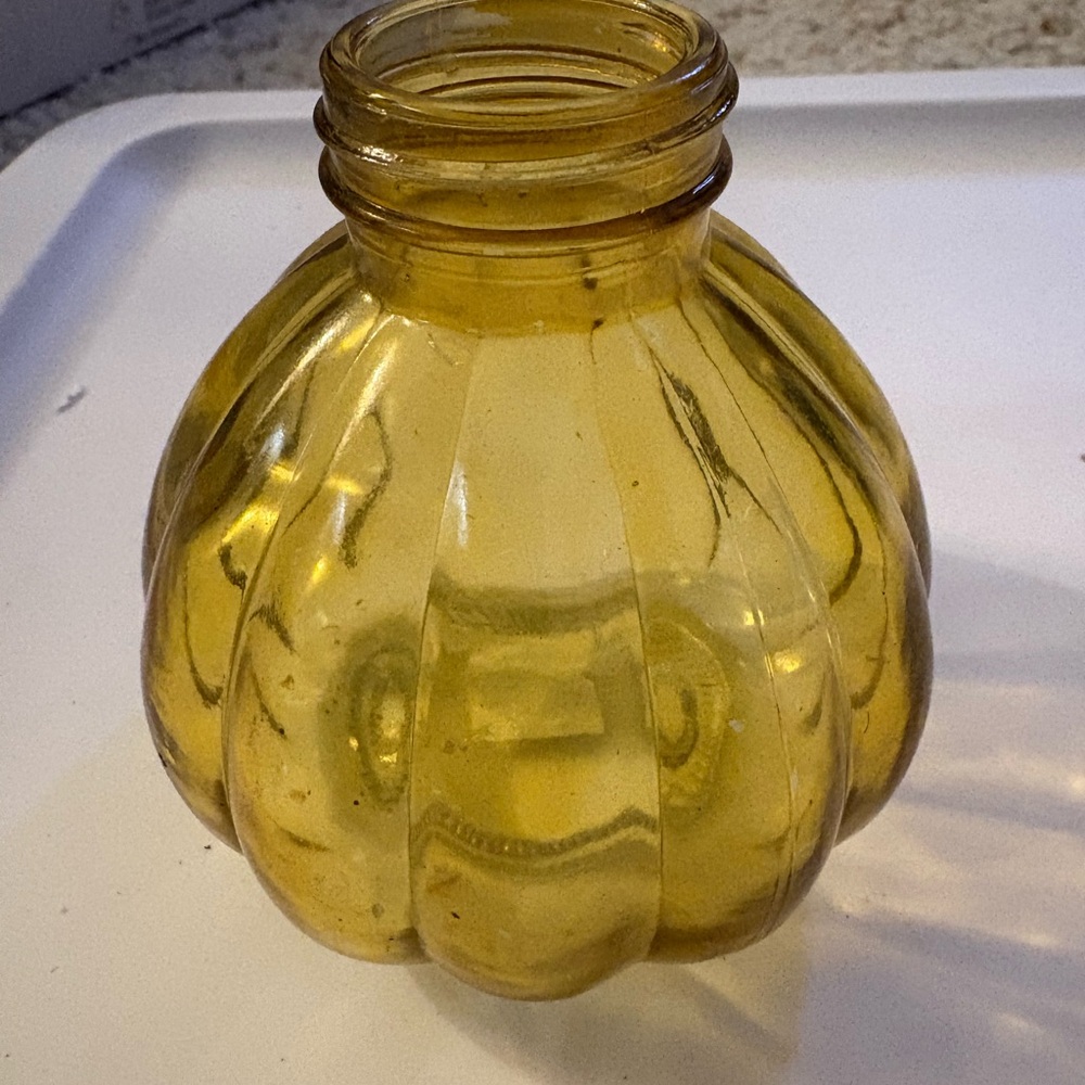 Vintage Amber Glass Vase